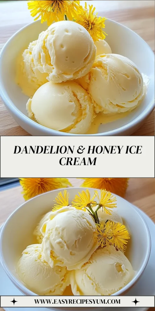 dandelion & honey ice cream