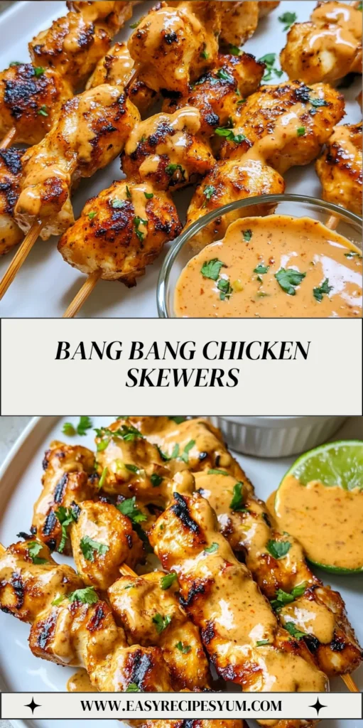 Bang Bang Chicken Skewers