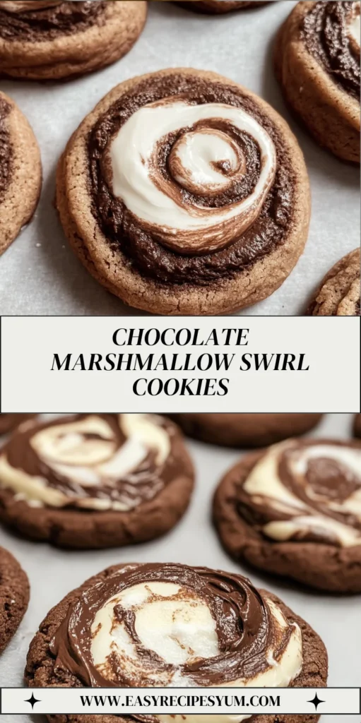 chocolate marshmallow swirl cookies