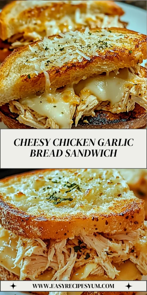 Cheesy Chicken Garlic Bread Sandwich
