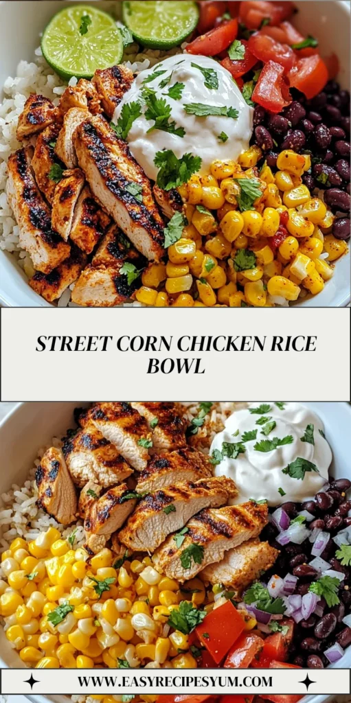 Street Corn Chicken Rice Bowl