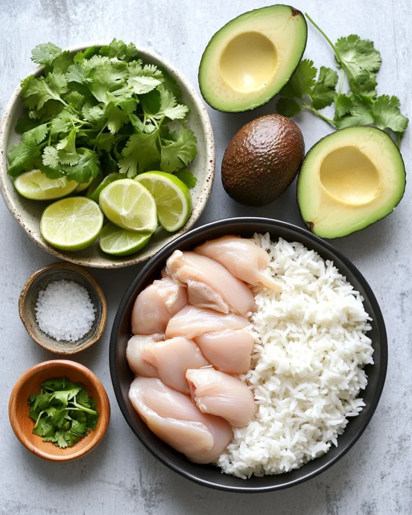 Honey Lime Chicken & Avocado Rice Stack