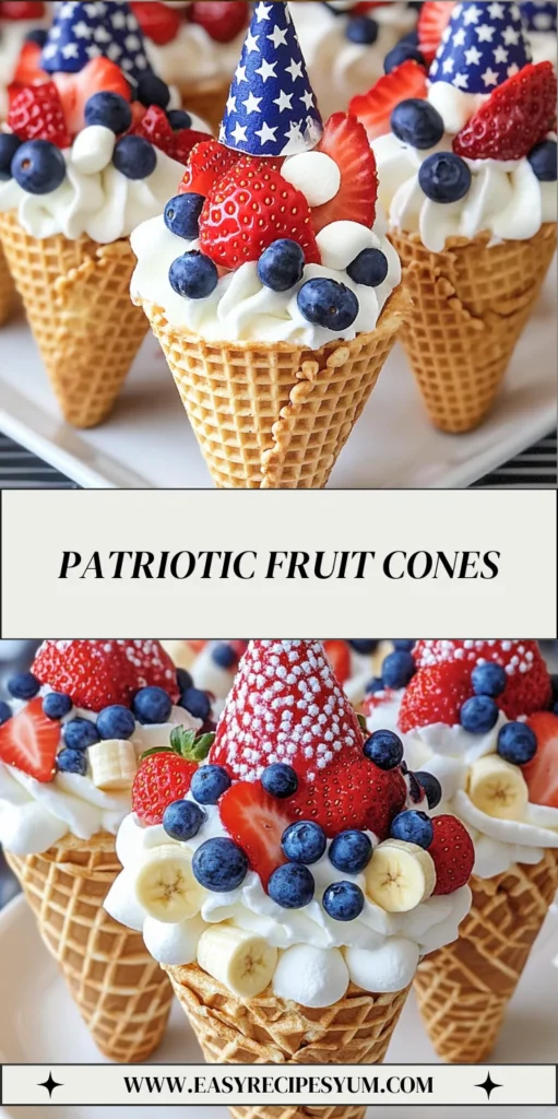 Patriotic Fruit Cones