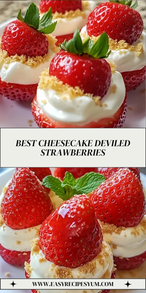 Best Cheesecake Deviled Strawberries