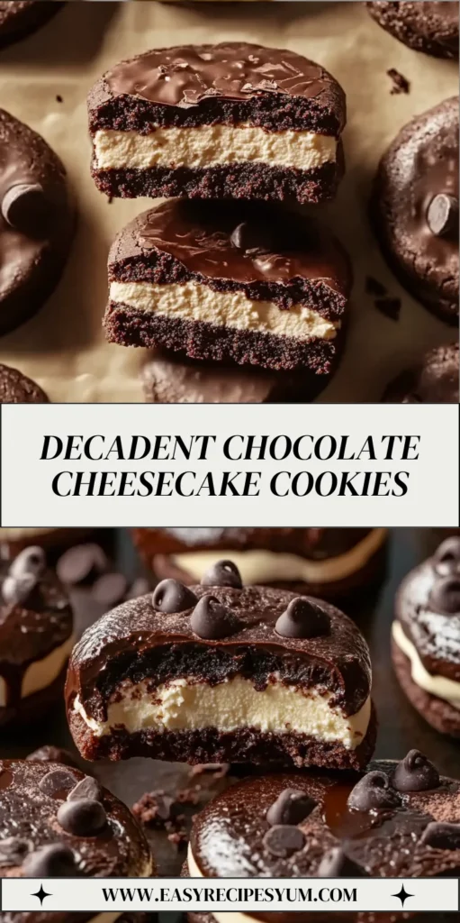 Decadent Chocolate Cheesecake Cookies