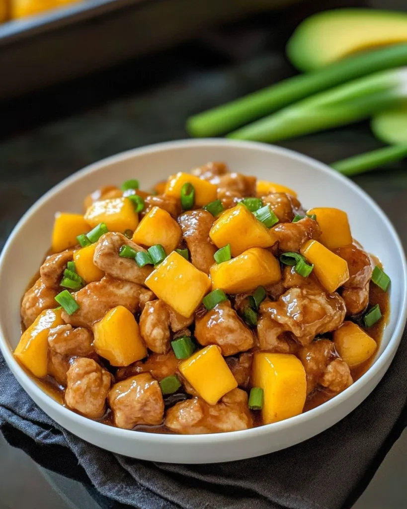 Easy Chinese Style Mango Chicken Stir Fry