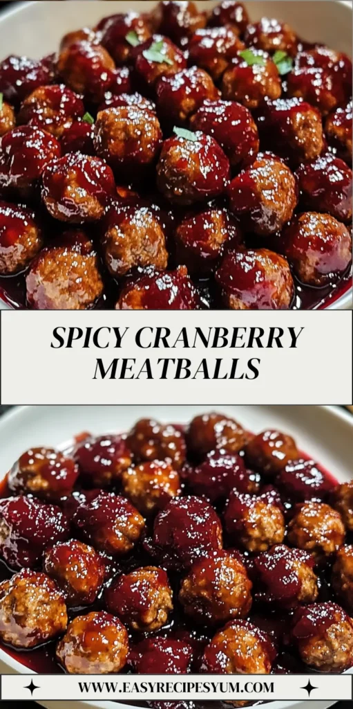 Spicy Cranberry Meatballs