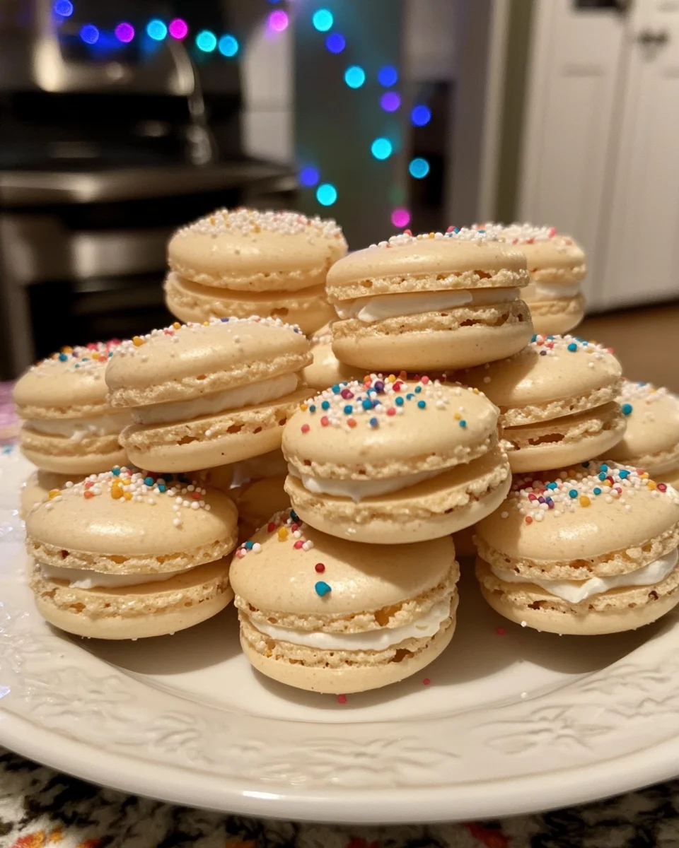 Birthday Cake Macarons