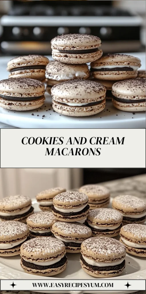 Cookies and Cream Macarons