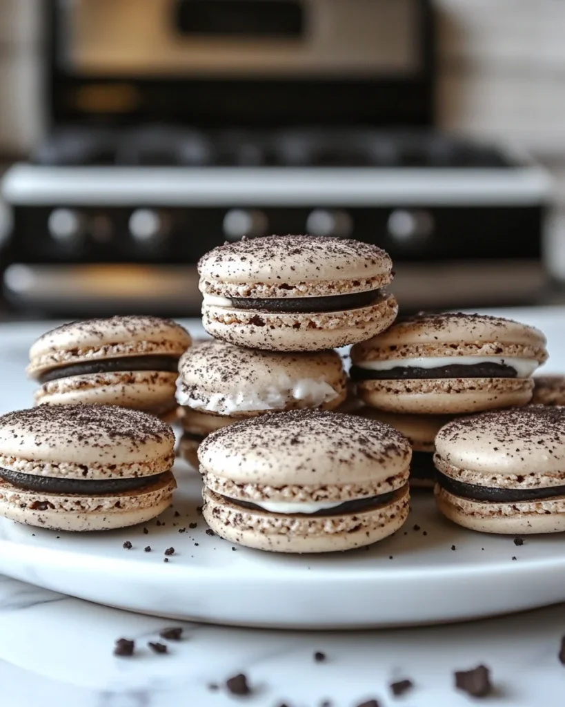 Cookies and Cream Macarons