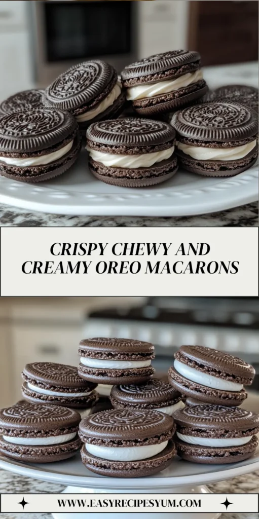 Crispy Chewy and Creamy Oreo Macarons