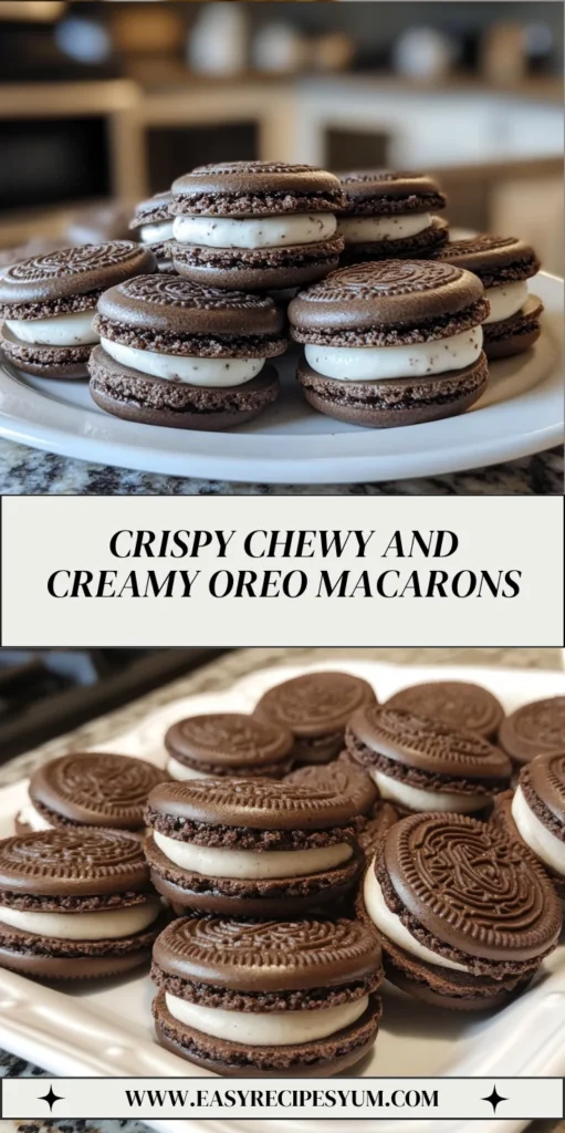 Crispy Chewy and Creamy Oreo Macarons