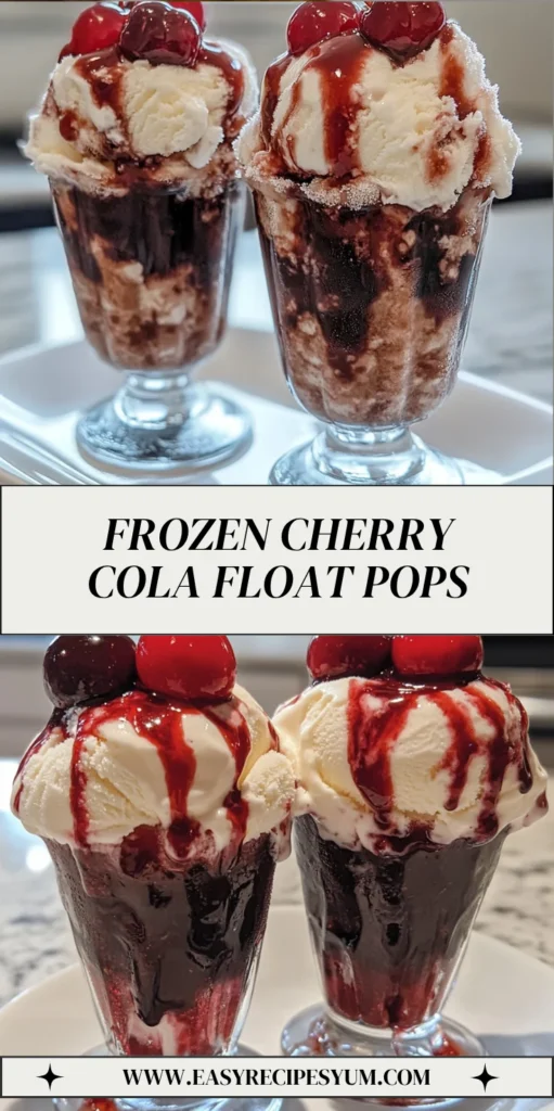 Frozen Cherry Cola Float Pops