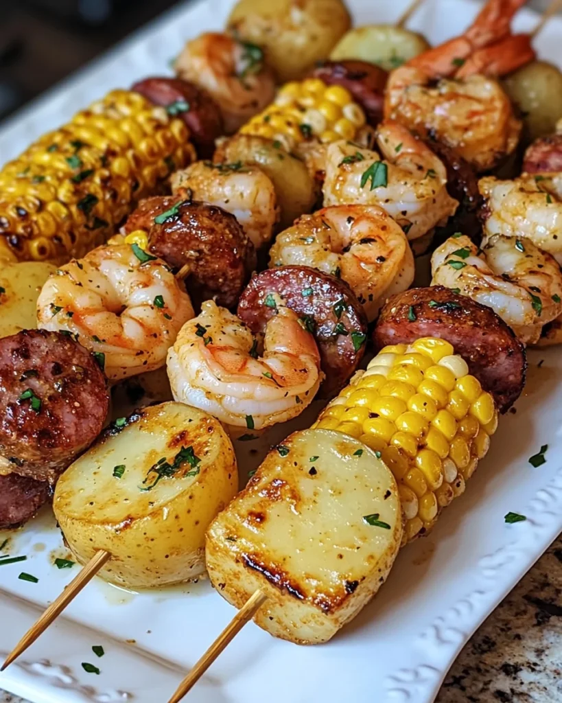 Grilled Seafood Skewers are the pinnacle of the summer