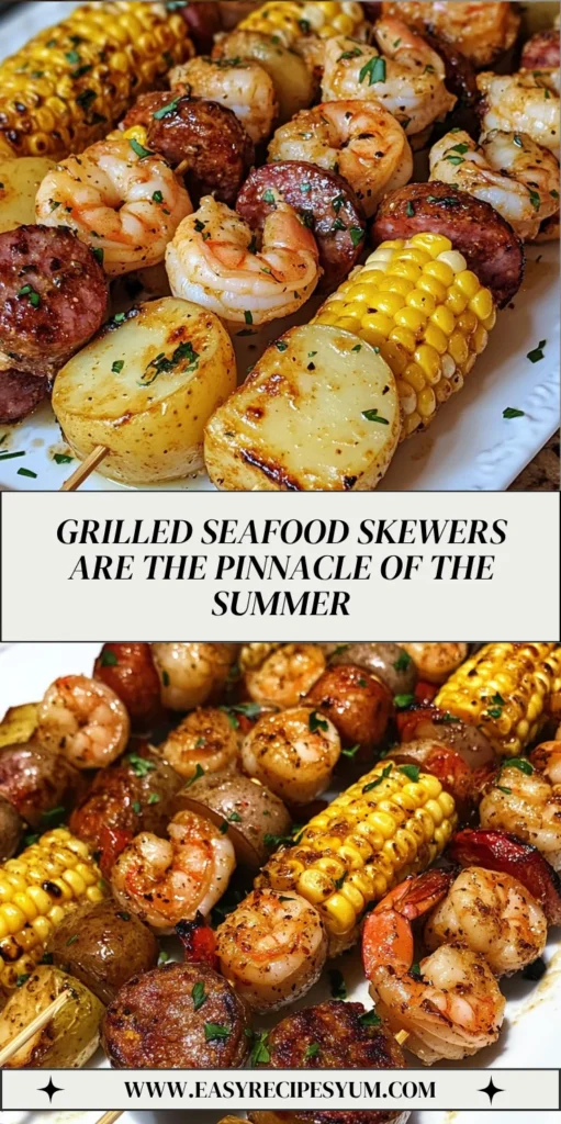 Grilled Seafood Skewers are the pinnacle of the summer