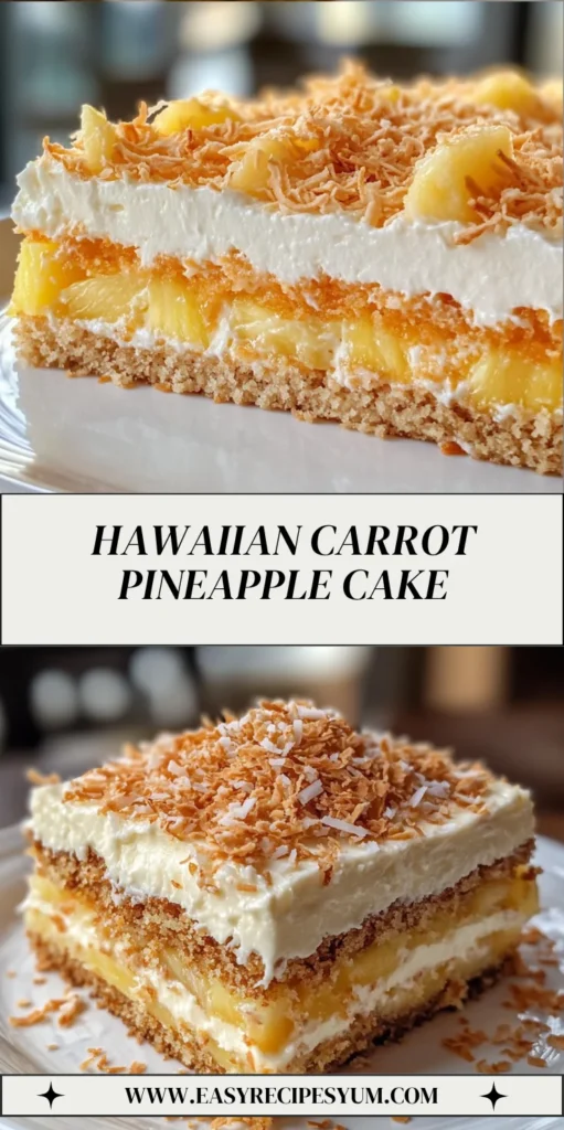 Hawaiian Carrot Pineapple Cake