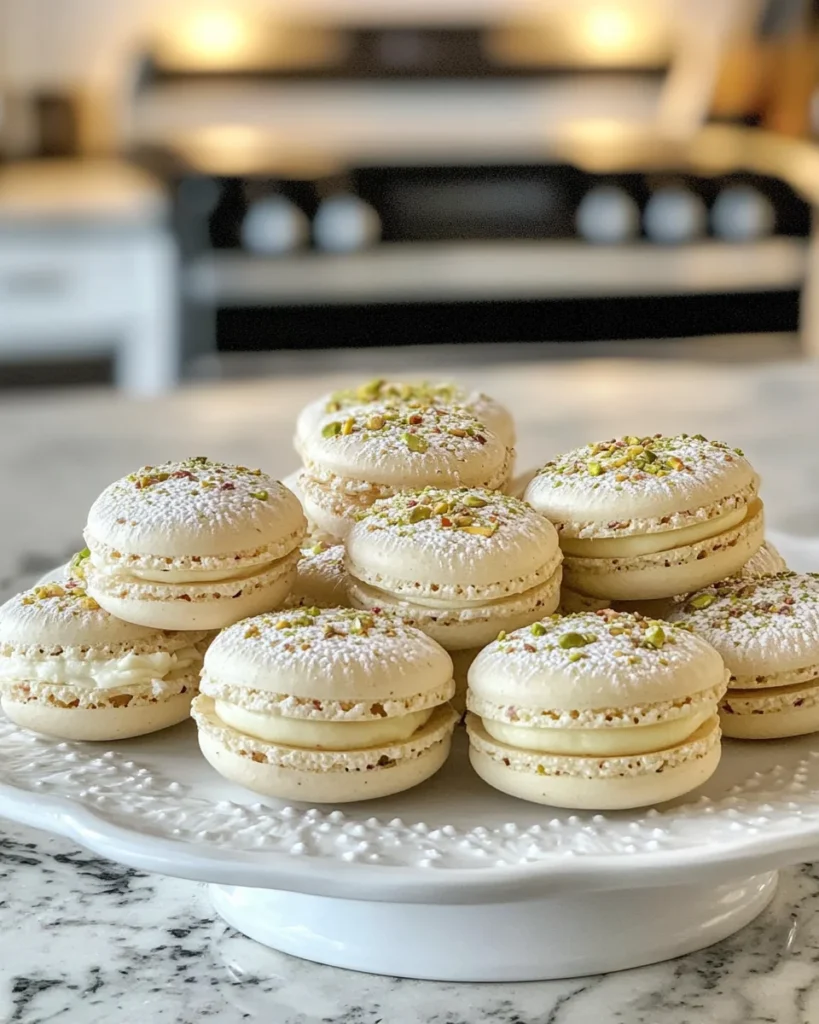 Luxurious Raspberry Pistachio Macarons