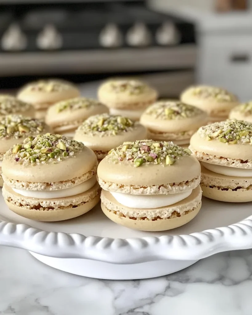 Luxurious Raspberry Pistachio Macarons