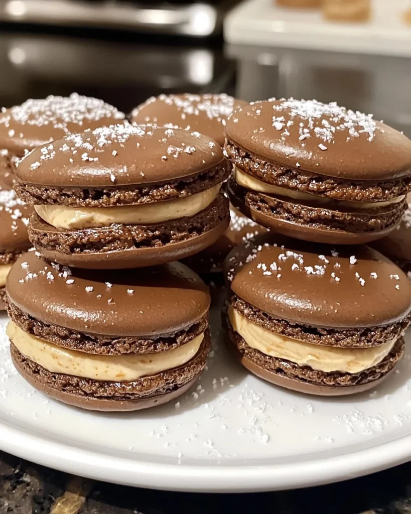 Mocha Caramel Macarons
