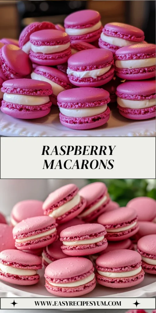 Raspberry Macarons