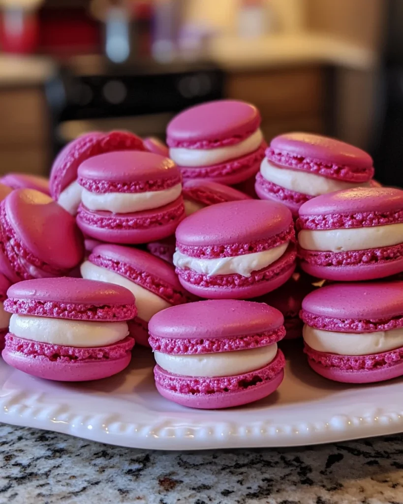 Raspberry Macarons