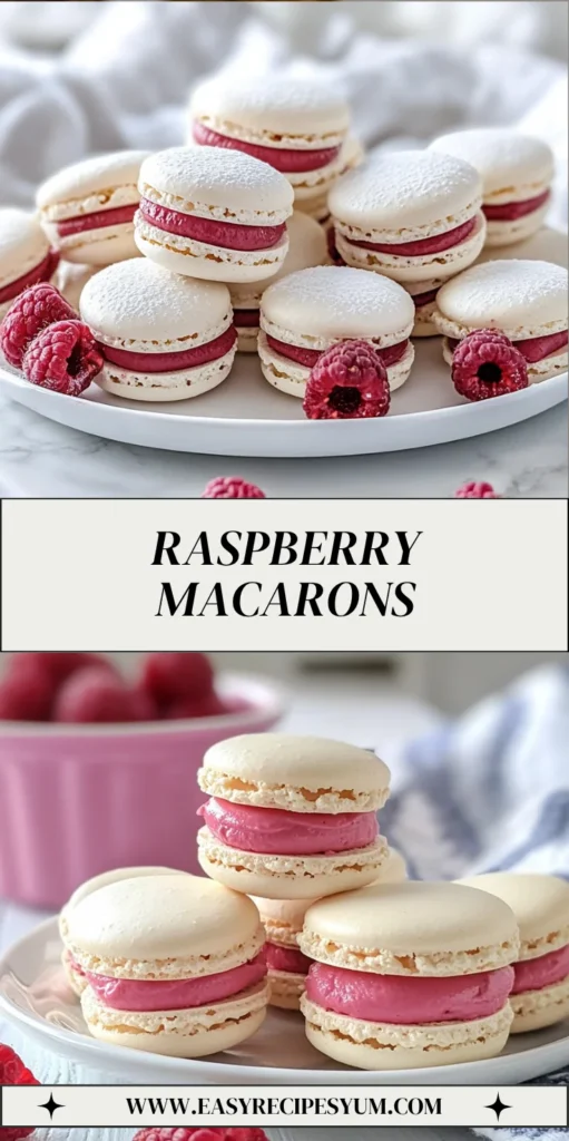 Raspberry Macarons