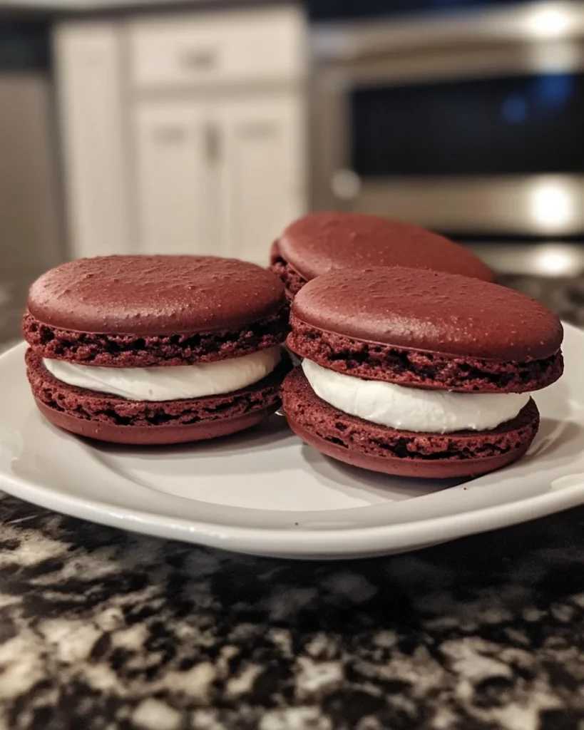 Red Velvet Cake Macarons