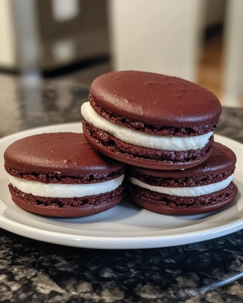 Red Velvet Cake Macarons