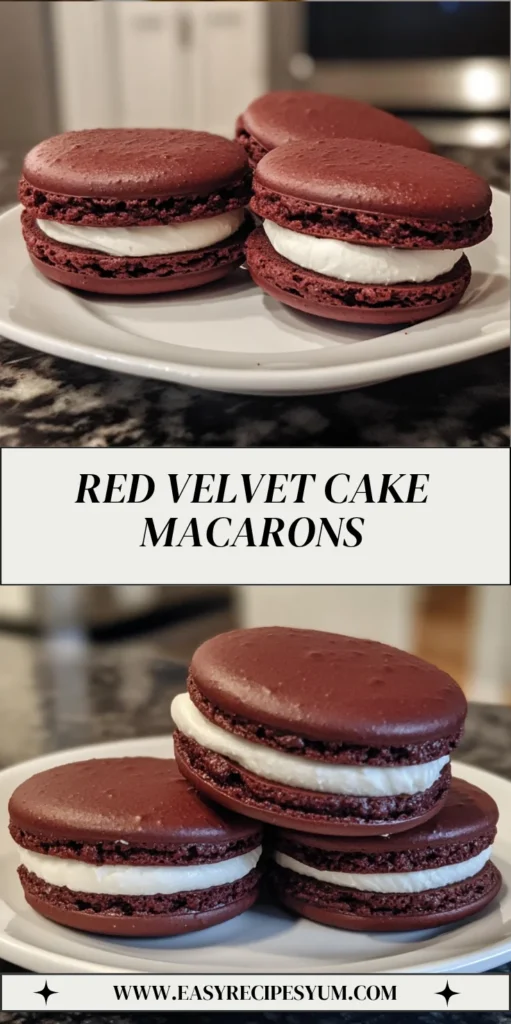 Red Velvet Cake Macarons
