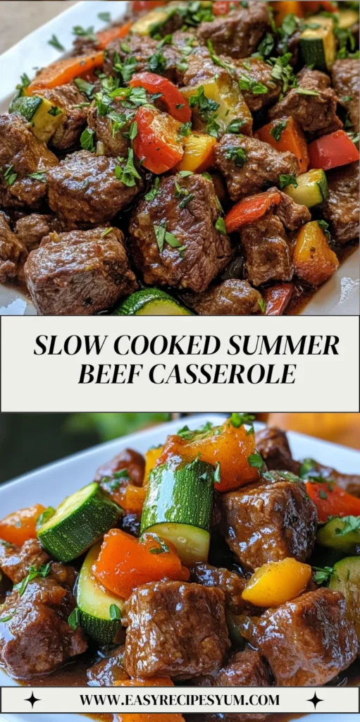 Slow Cooked Summer Beef Casserole