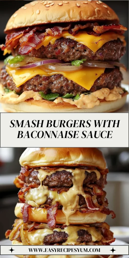 Smash Burgers with Baconnaise Sauce