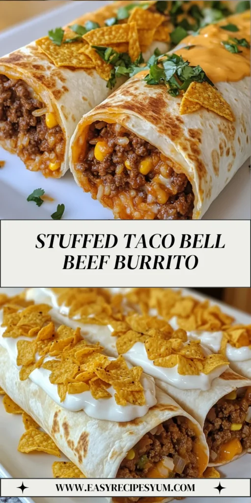 Stuffed Taco Bell Beef Burrito