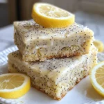baked Glazed Lemon Poppy Seed Bars