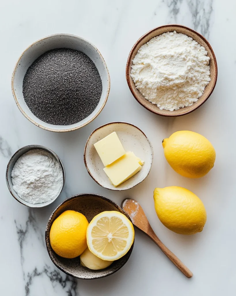 baked Glazed Lemon Poppy Seed Bars