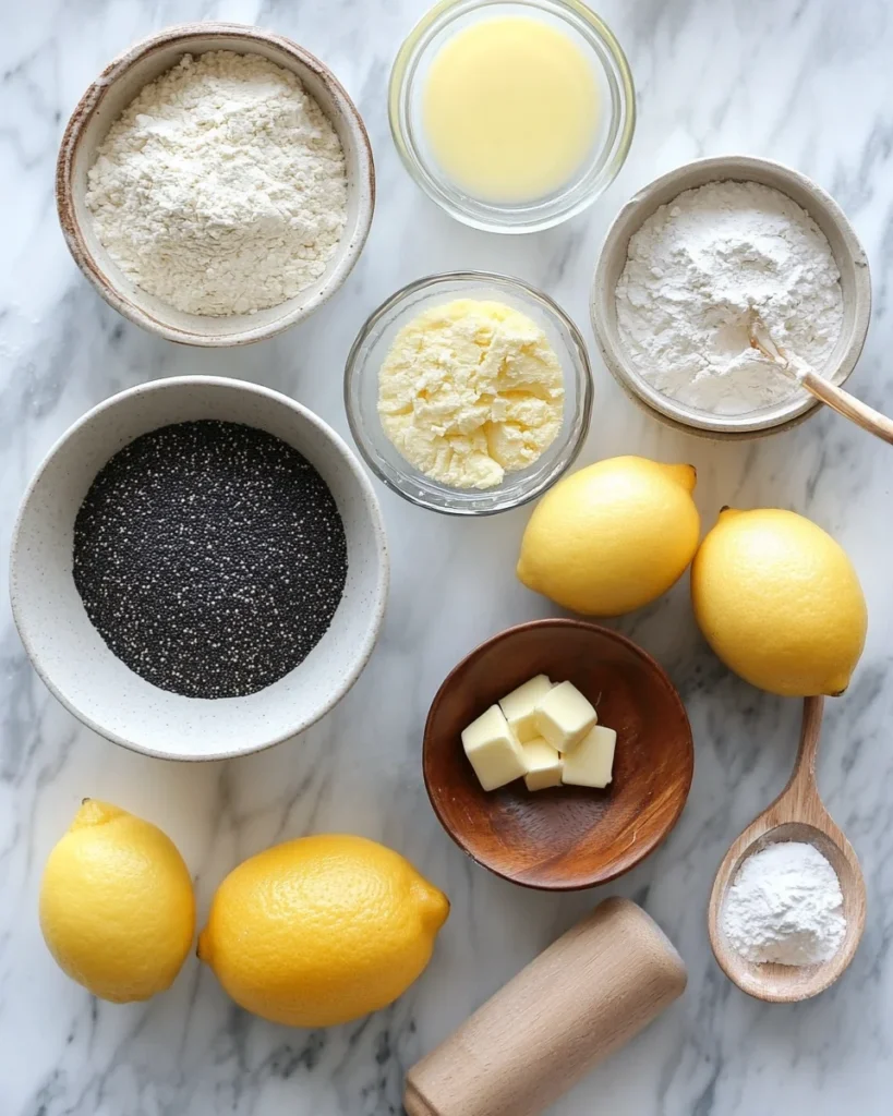 baked Glazed Lemon Poppy Seed Bars