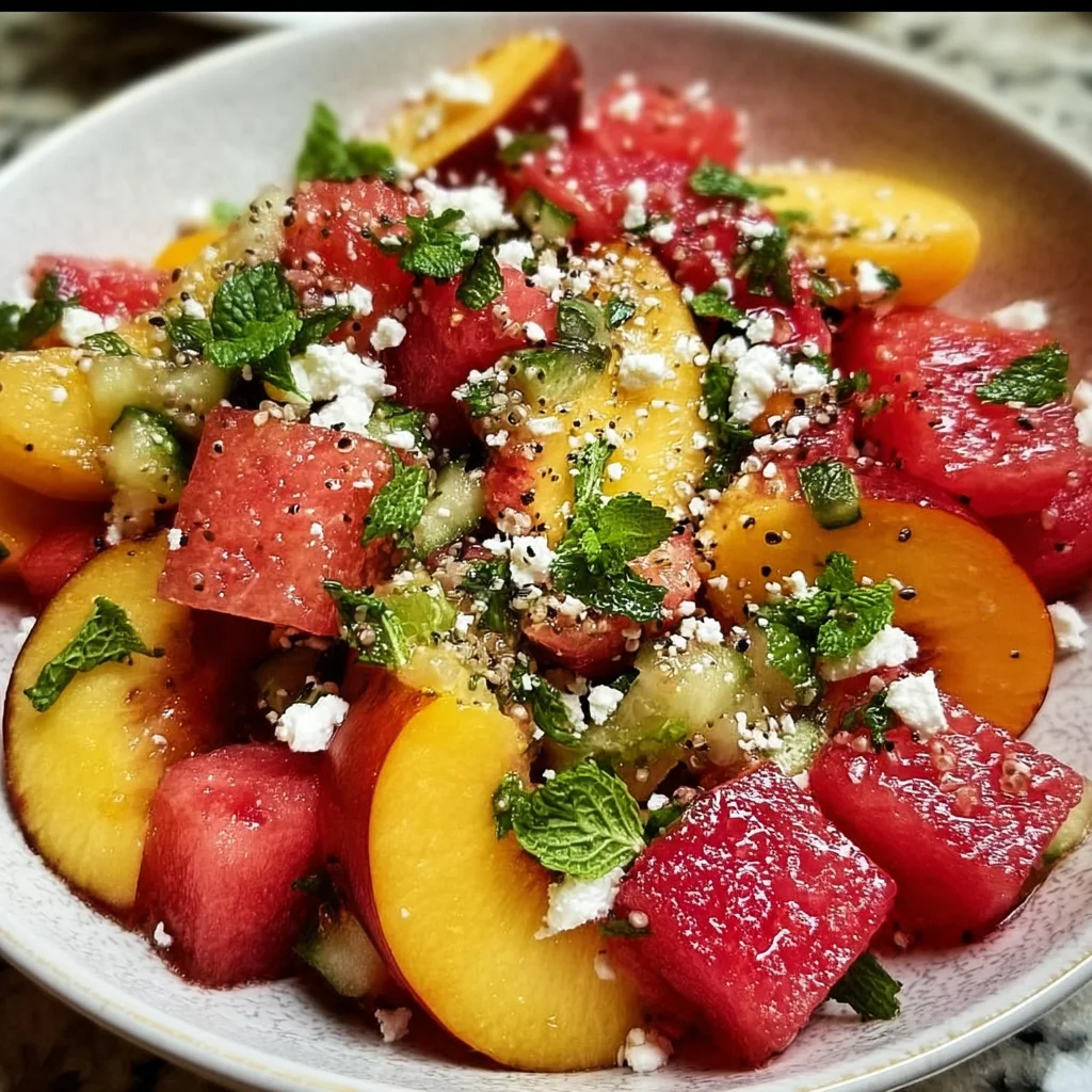 Summer Peach Watermelon Salad: A Refreshing Delight!