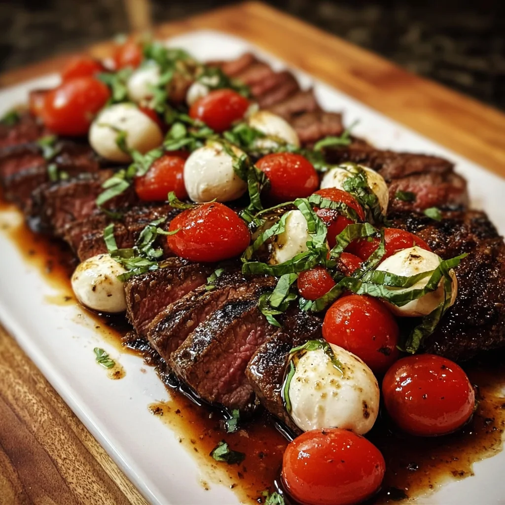 Balsamic Caprese Grilled Flank Steak: A Flavorful Delight!