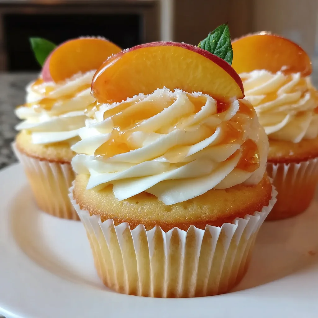 Honey Peach Cream Cheese Cupcakes That Delight!