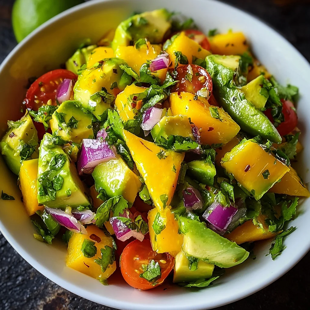 Avocado Mango Salad with a Zesty Lime Dressing recipe delights!