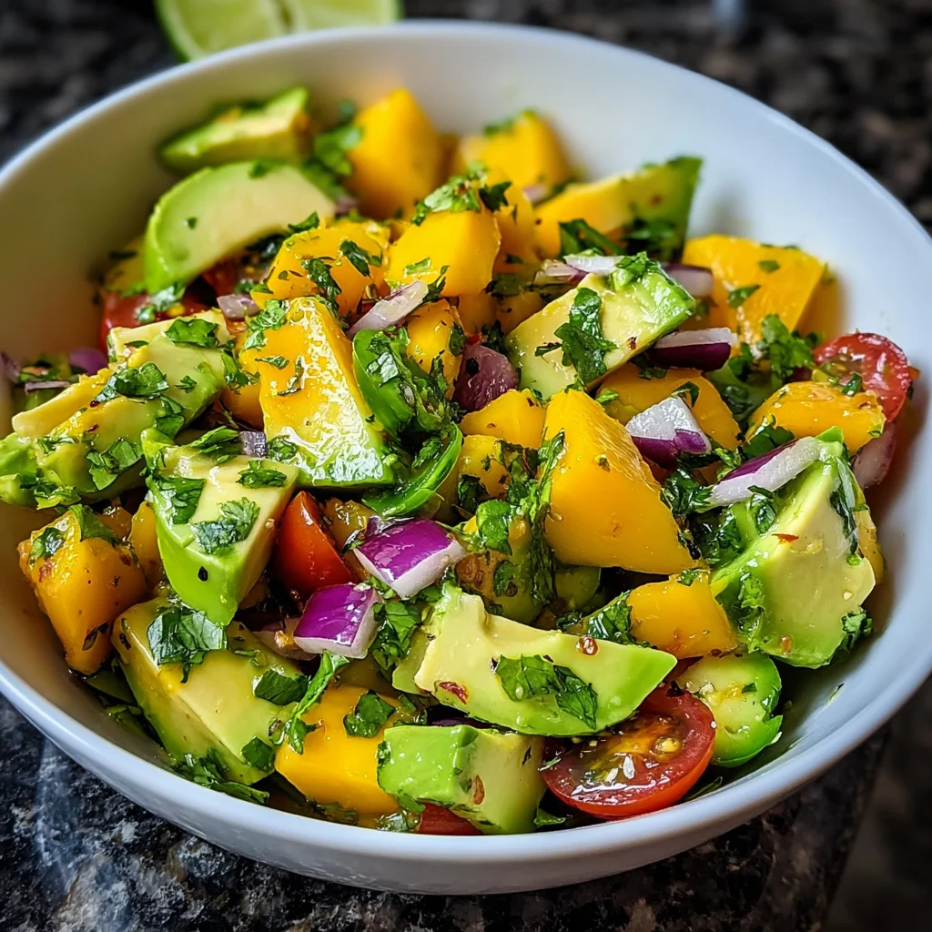Avocado Mango Salad with a Zesty Lime Dressing recipe delights!