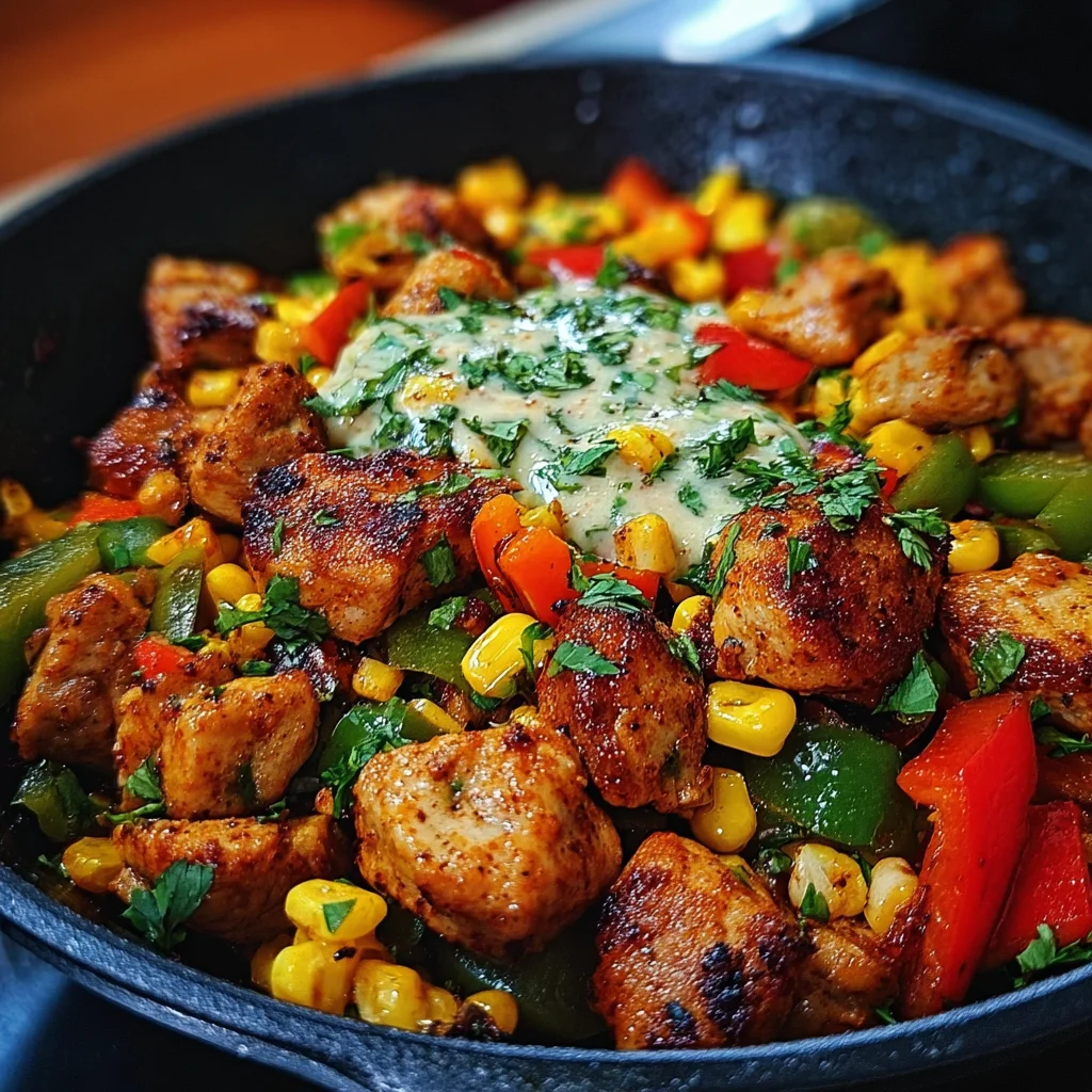 Chipotle Lime Chicken with Corn & Peppers is Irresistible!