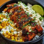 Street Corn Chicken Rice Bowl: A Flavorful Delight!