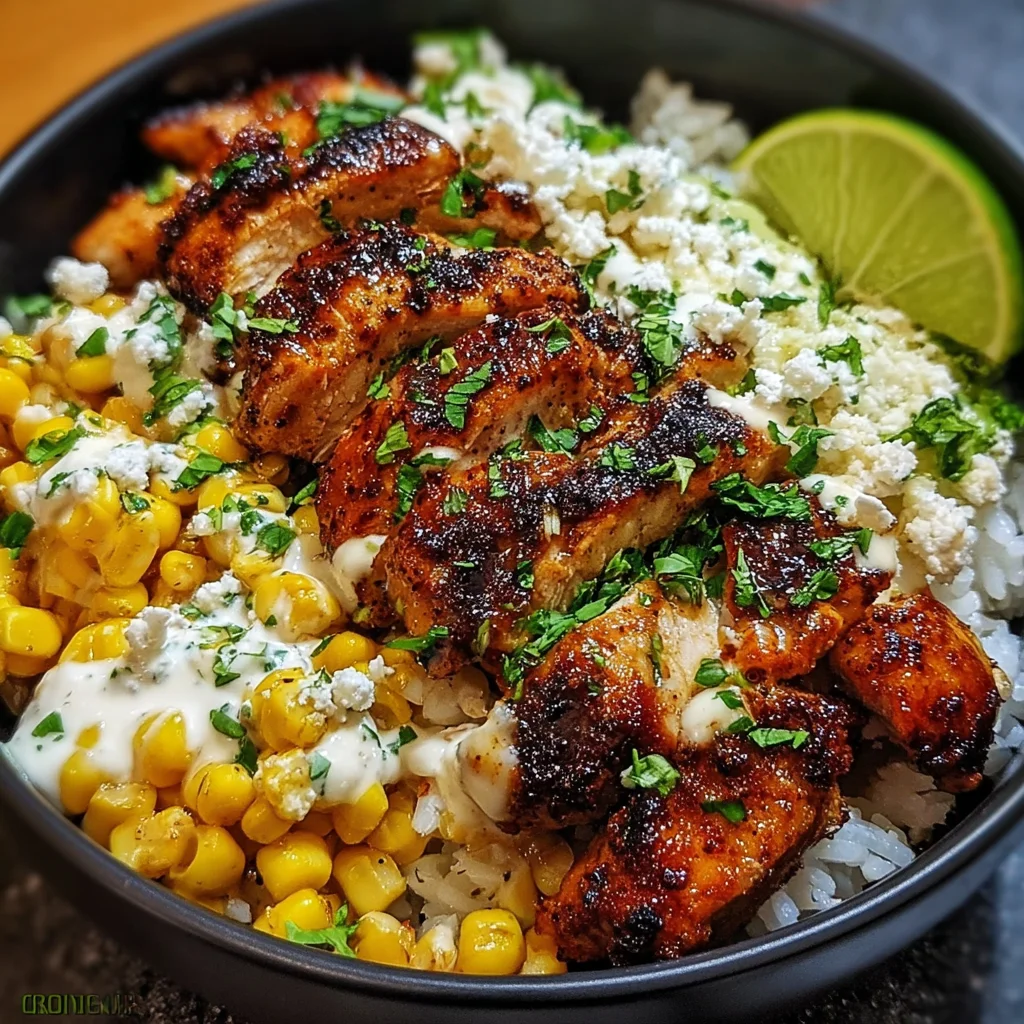 Street Corn Chicken Rice Bowl: A Flavorful Delight!