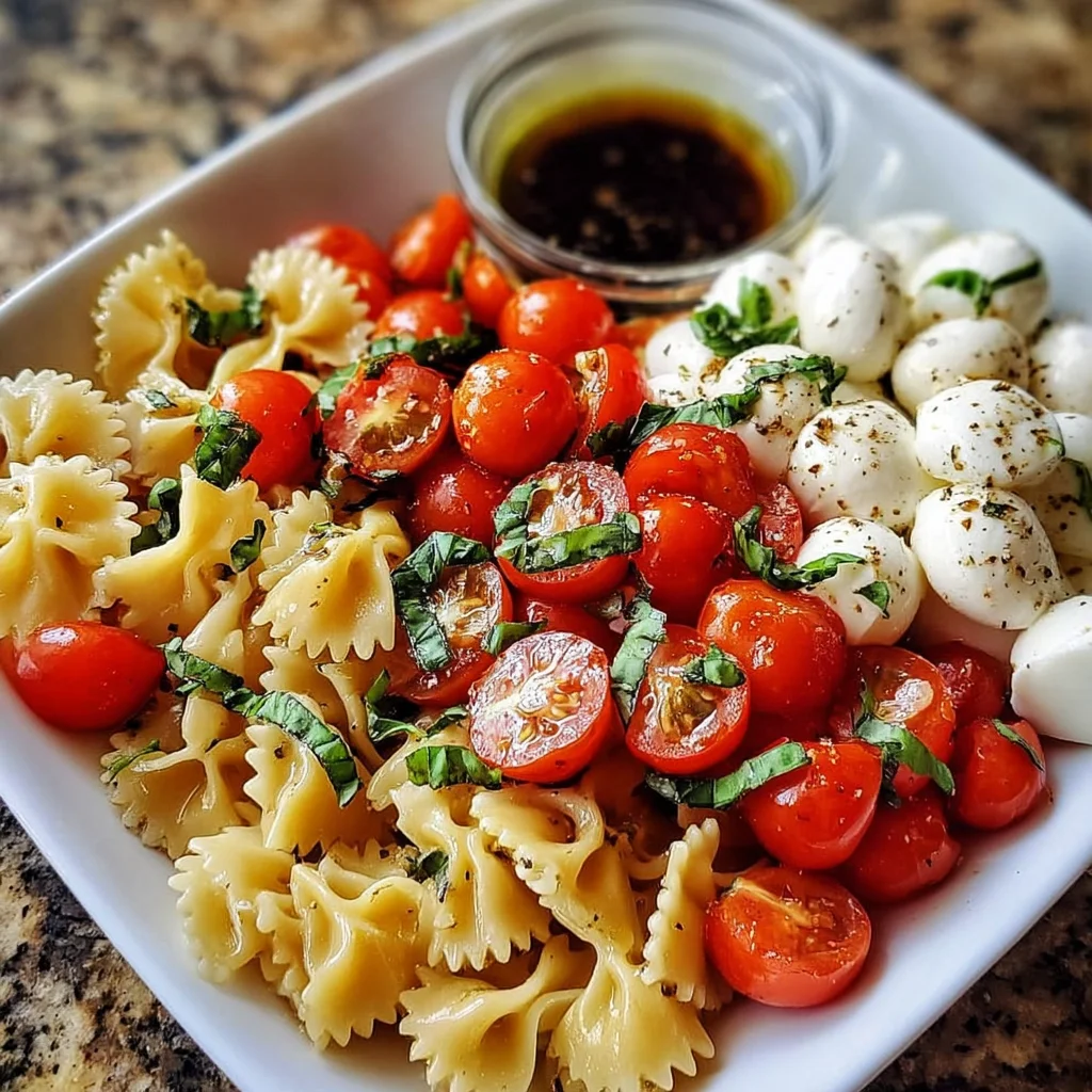 Caprese Pasta Salad Basil Tomato: A Flavorful Delight!