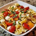 Caprese Pasta Salad Basil Tomato: A Flavorful Delight!