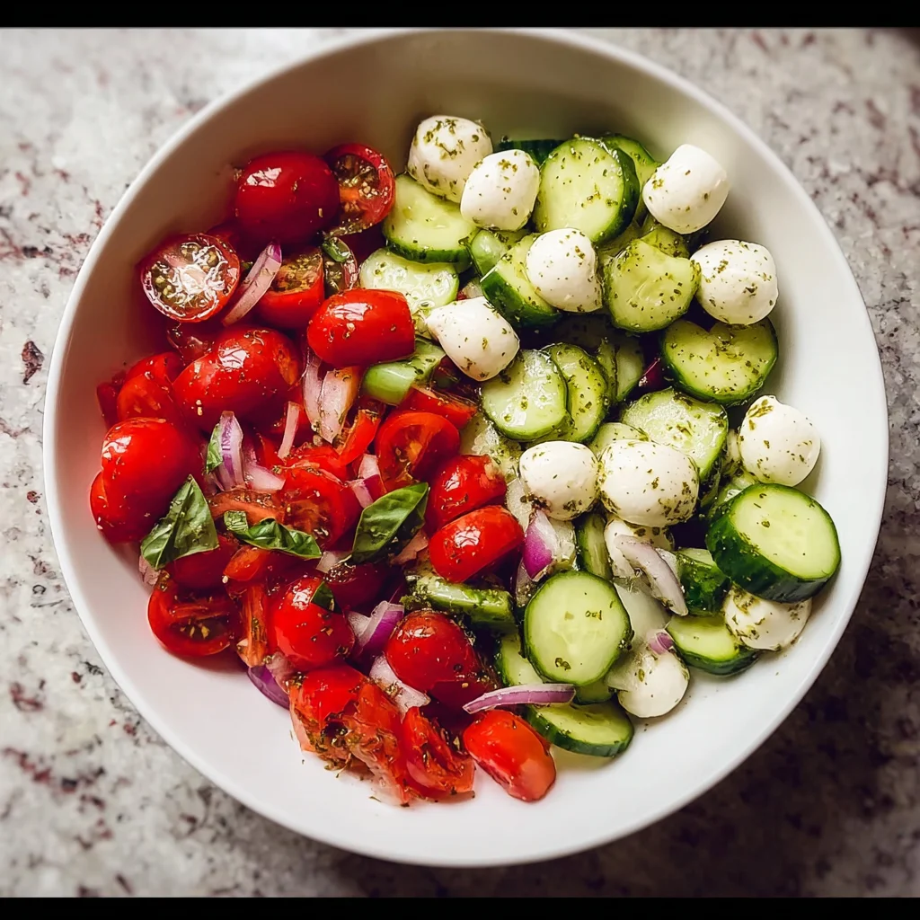 Fresh Cucumber Caprese Salad: A Refreshing Delight!