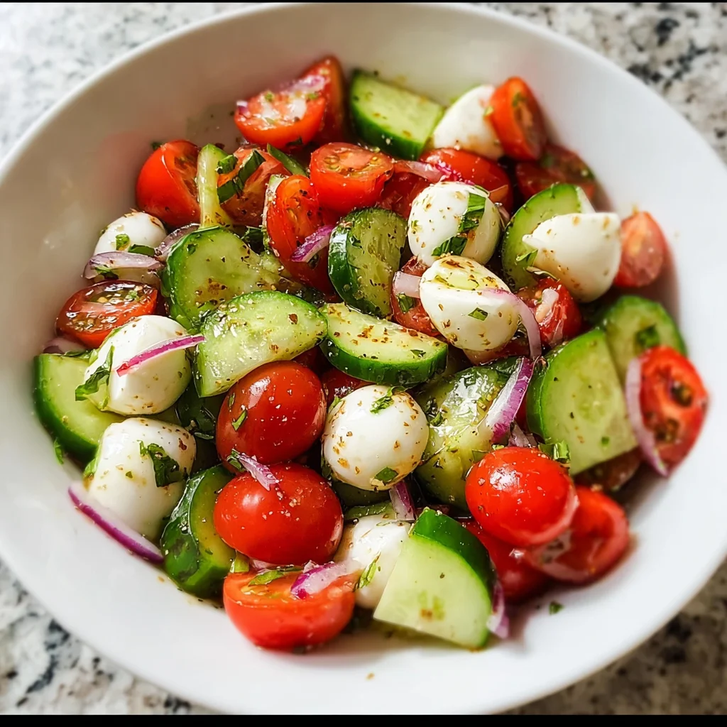 Fresh Cucumber Caprese Salad: A Refreshing Delight!