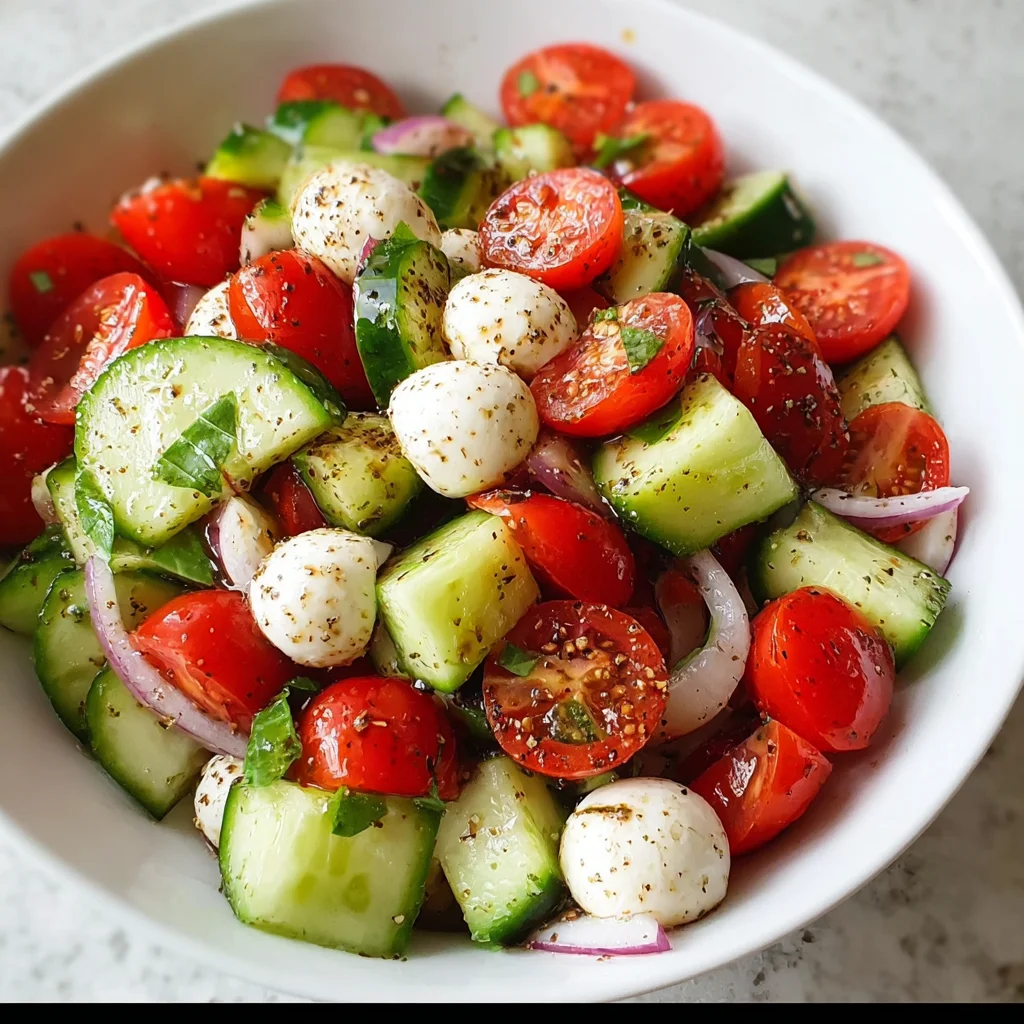 Fresh Cucumber Caprese Salad: A Refreshing Delight!