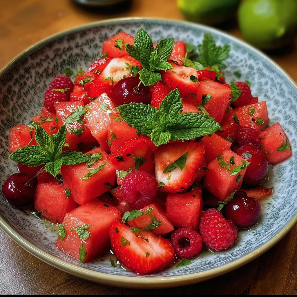 Watermelon Lime Mint Salad: Refreshing Summer Delight!