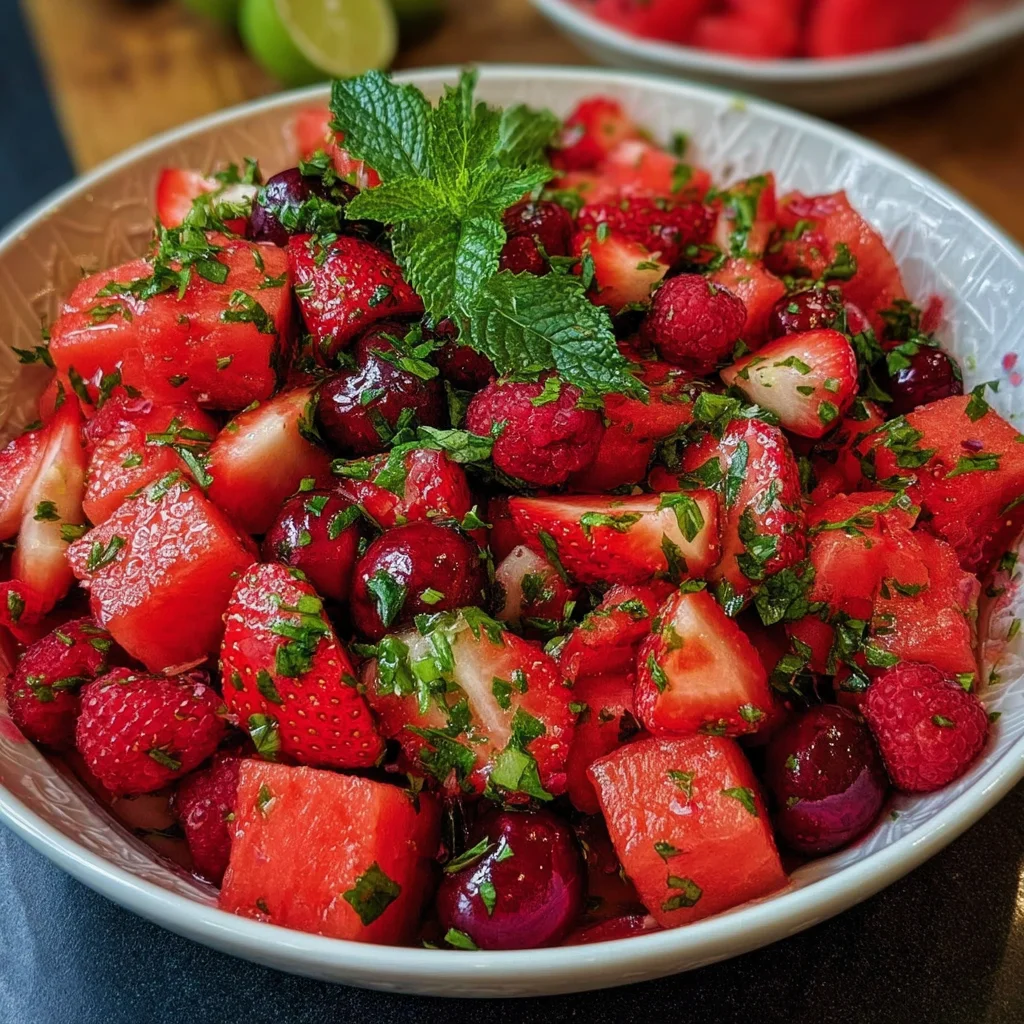 Watermelon Lime Mint Salad: Refreshing Summer Delight!